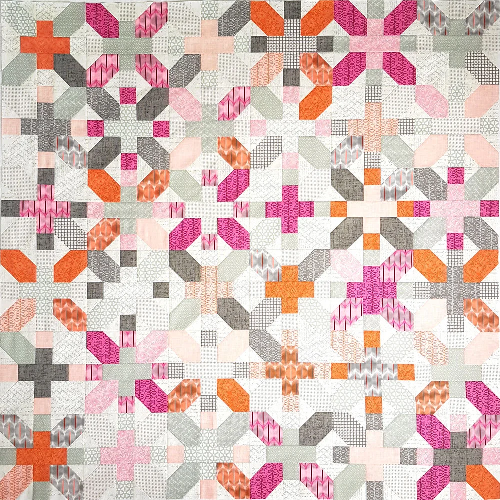 Fat Quarter friendly quilt pattern X & +